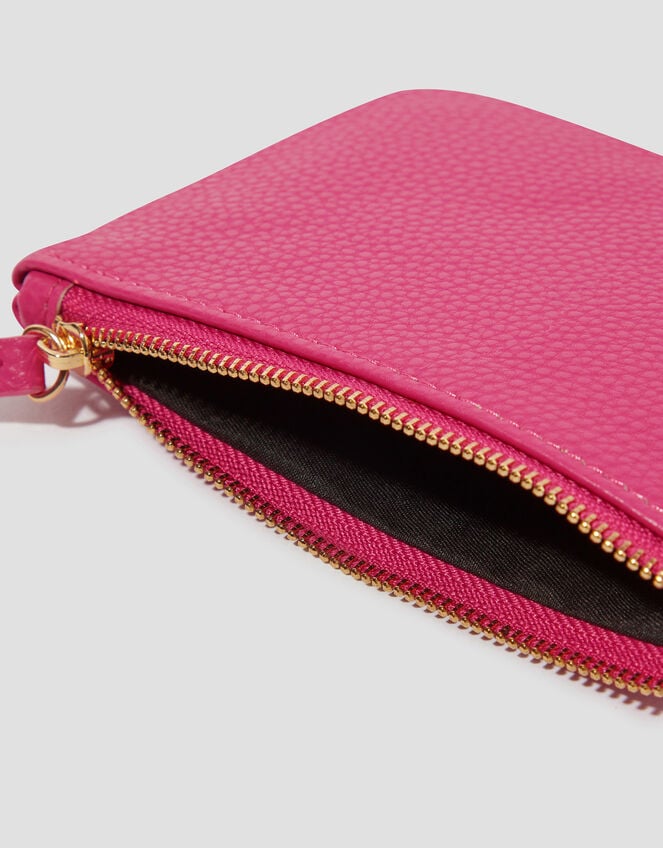 Faux Leather Coin Purse, Pink (PINK), large