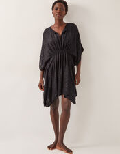 Sana Sequin Embellished Kaftan, Black (BLACK), large