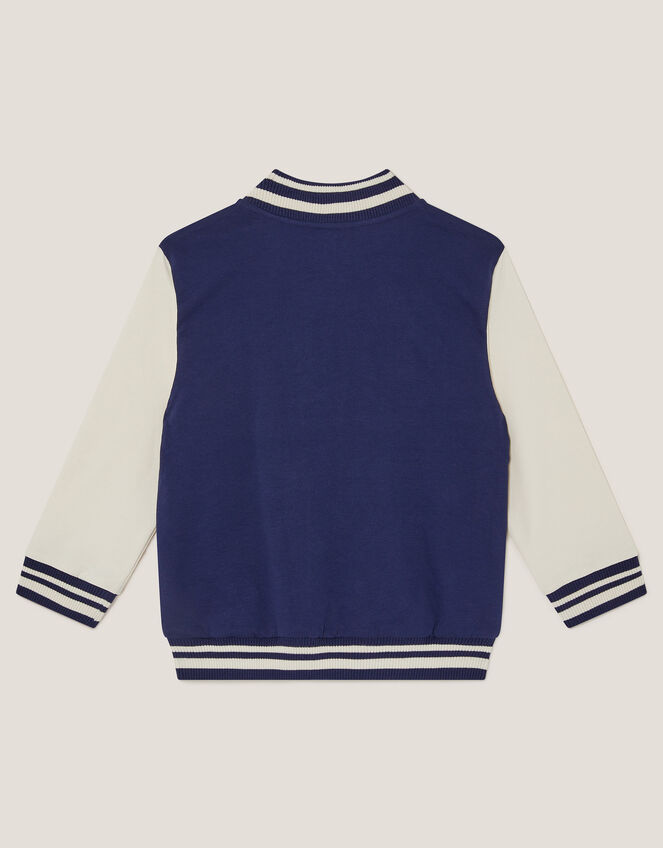 Varsity Bomber Jacket, Blue (BLUE), large
