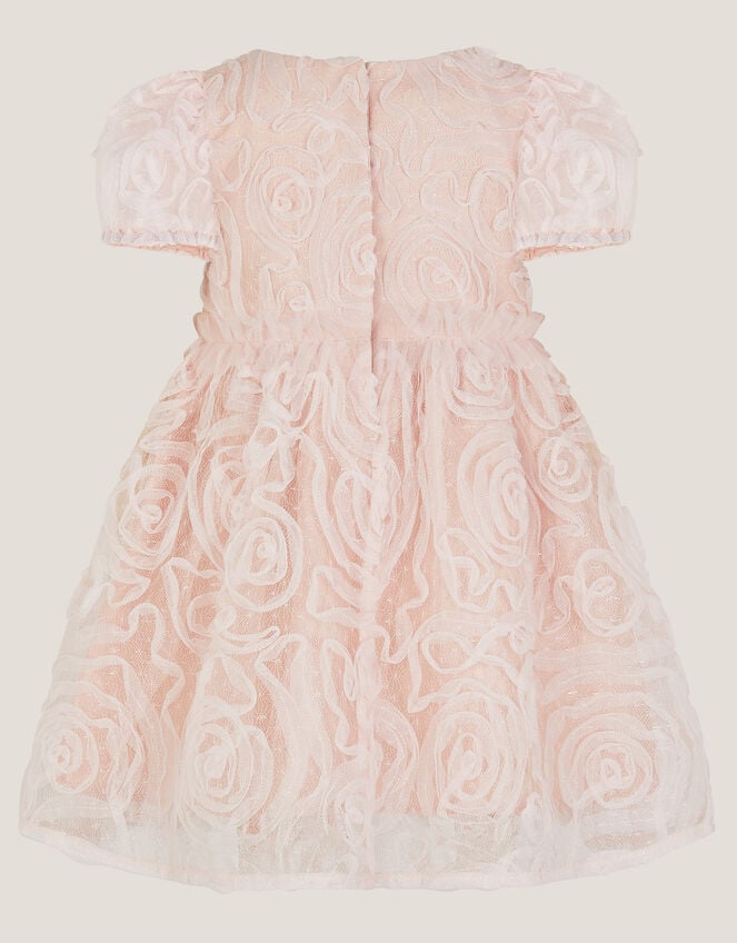 Baby Constance Appliqué Rose Party Dress, Pink (PINK), large