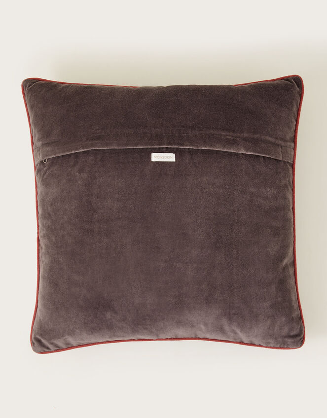 Embroidered Paisley Cushion, , large