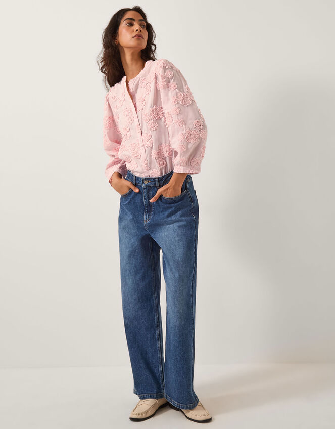 Blair Floral Appliqu&eacute; Blouse, Pink (BLUSH), large