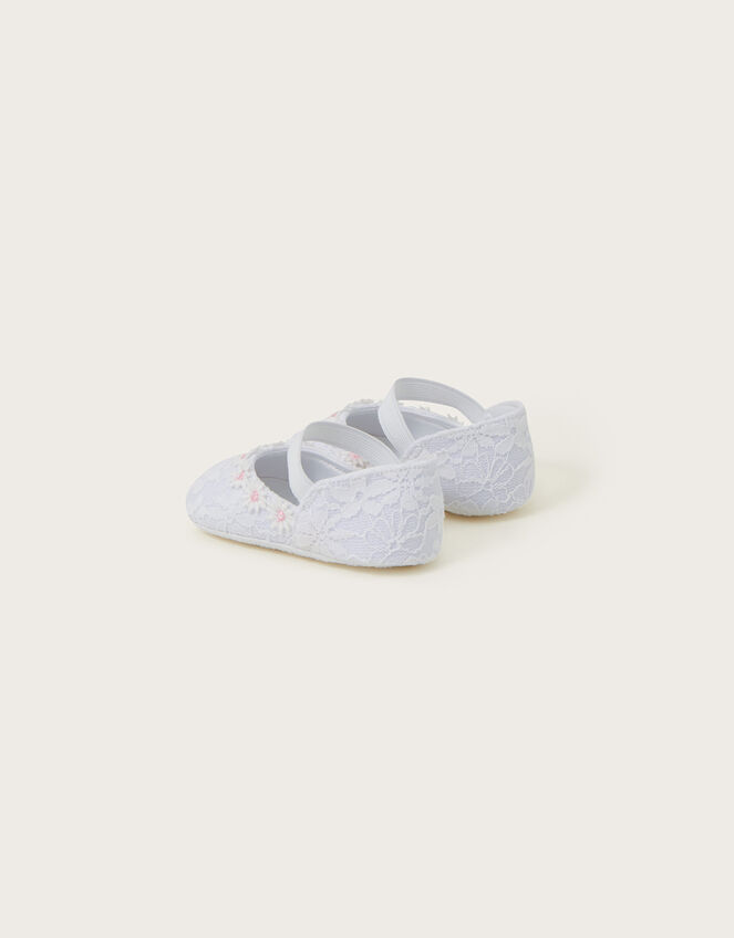 Baby Daisy Lace Booties Ivory | Baby Booties | Monsoon UK.