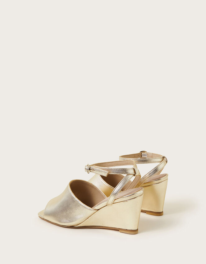 Wedge Sandals, Gold (GOLD), large