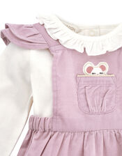 Newborn Baby Mouse Cord Romper Set, Purple (LILAC), large