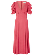 Amelia Satin Midi Dress, Pink (PINK), large