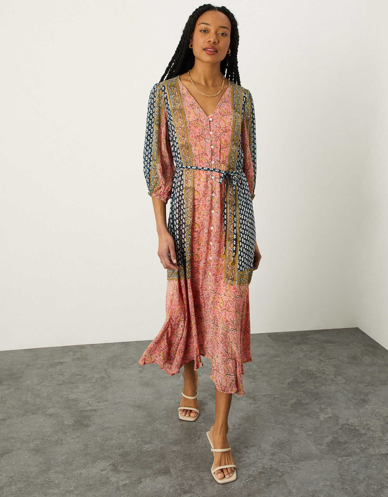 ARTISAN STUDIO Gabriella Dress in Sustainable Viscose Orange
