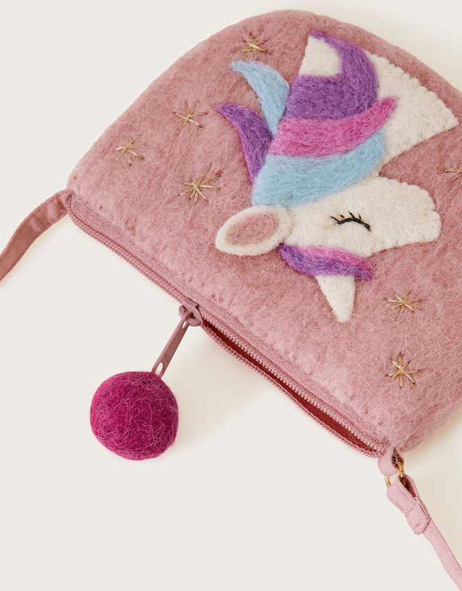 Handmade Felt Unicorn Bag, , large