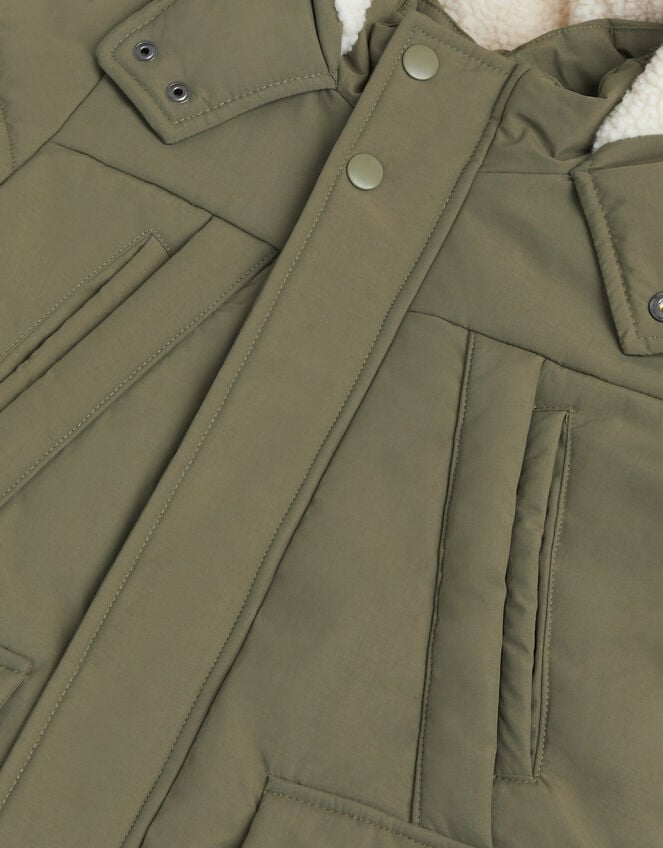 Water-Resistant Puffer Coat, Green (KHAKI), large