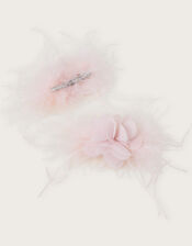 2-Pack Fluffy Flower Hair Clips, , large