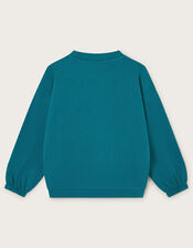 Hare Patchwork Sweatshirt WWF-UK Collaboration, Blue (BLUE), large