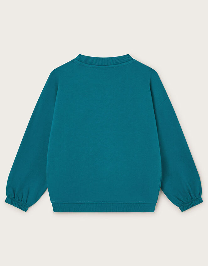 Hare Patchwork Sweatshirt WWF-UK Collaboration, Blue (BLUE), large