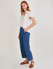 Embroidered Ditsy Top in LENZING™ ECOVERO™ Ivory