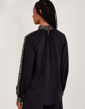 Lucy Sequin Blouse, Black (BLACK), large