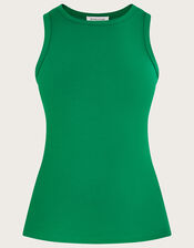 Jersey Cami Tank Top with LENZING™ ECOVERO™, Green (GREEN), large