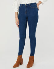 Iris Skinny Jeans with Organic Cotton and Recycled Polyester, Blue (DENIM BLUE), large
