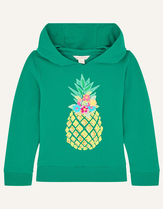 Sequin Pineapple Hoody, Green (GREEN), large