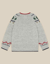 Penguin Fair Isle Jumper, Grey (GREY), large