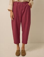 Nara Stripe Barrel Jeans, Red (RED), large
