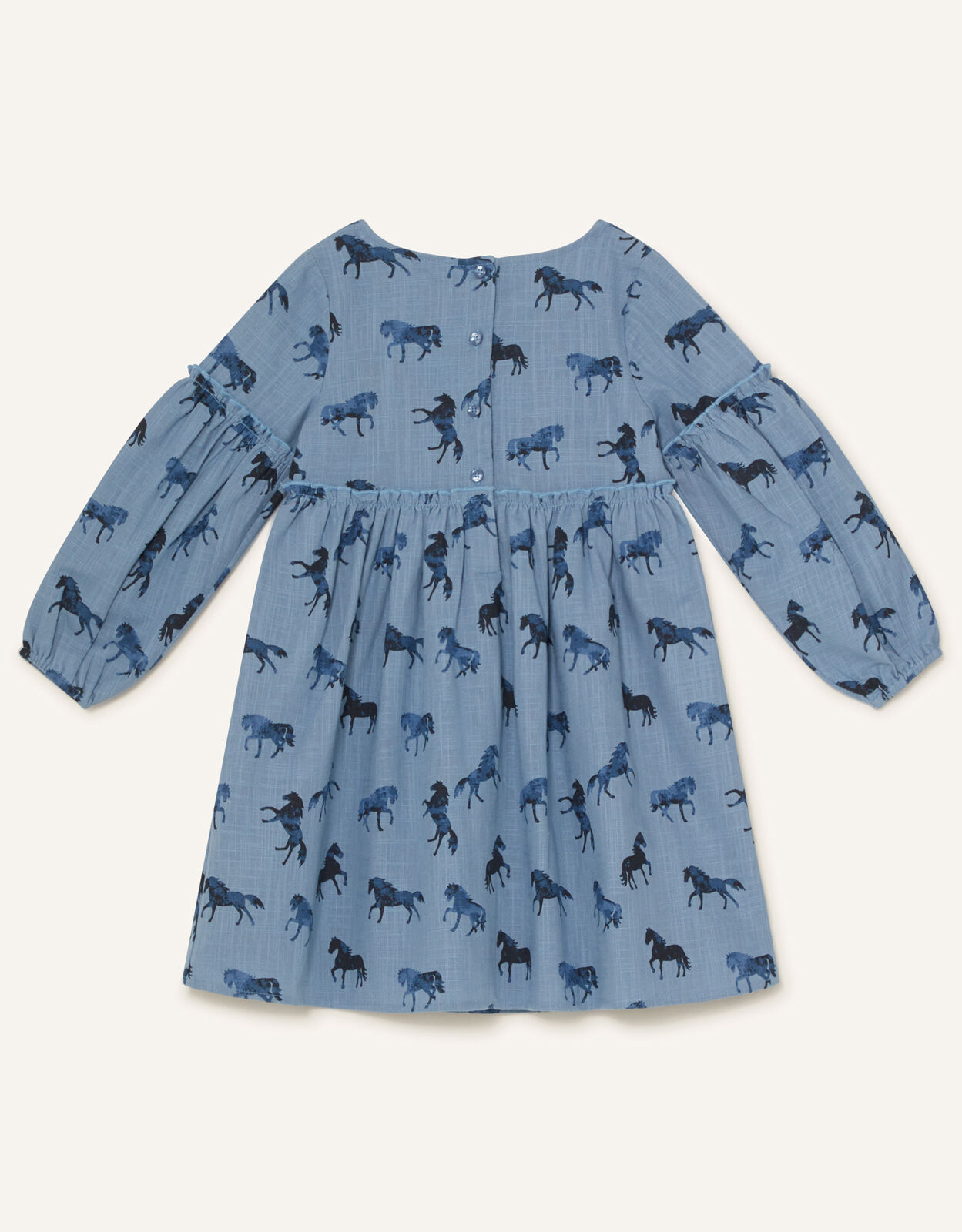 Horse Print Swing Dress Blue Girls Dresses Monsoon UK