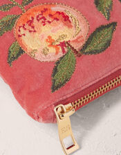 Elizabeth Scarlett Summer Peach Velvet Pouch, , large