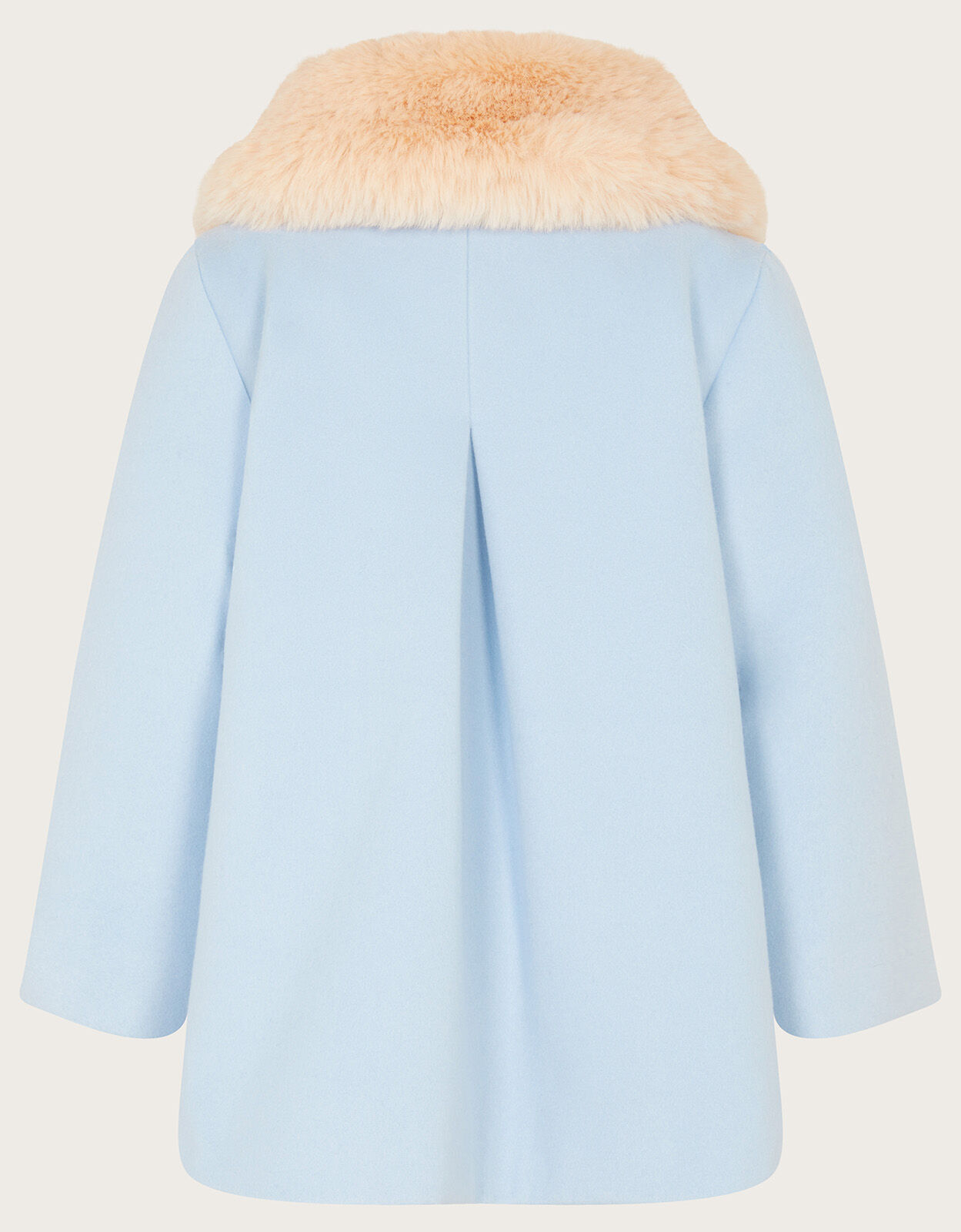 Light blue coat with fur collar hotsell
