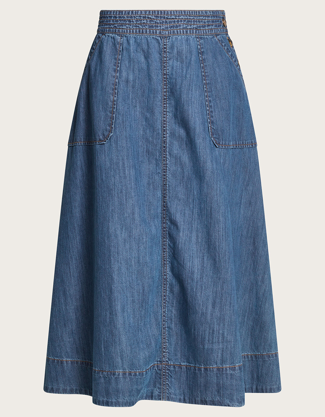 Sustainable deals denim skirt