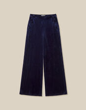 Verna Velvet Wide Leg Trousers, Blue (MIDNIGHT), large