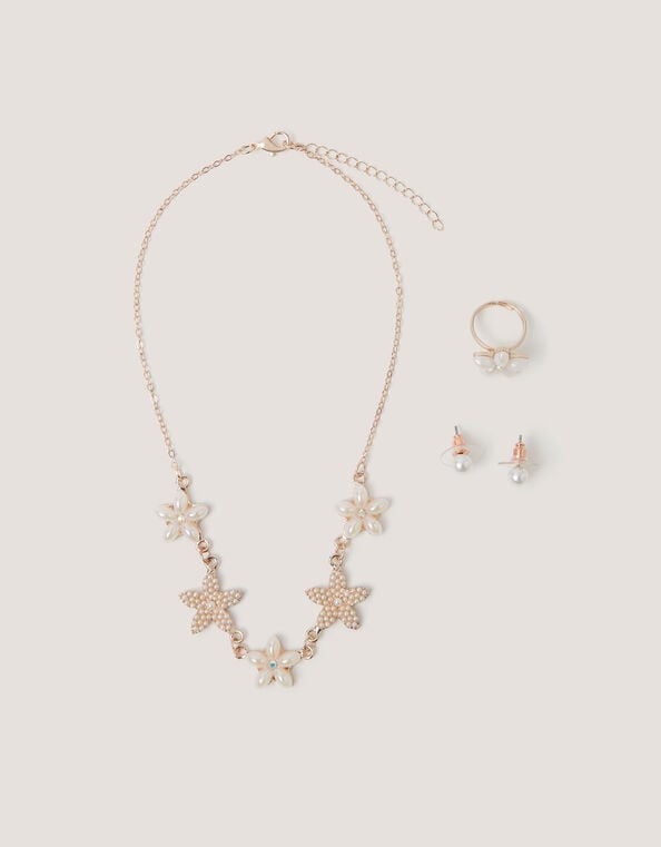 Pearl Flower Jewellery Set, , large