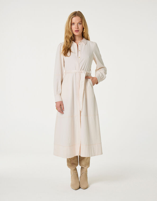 Fabienne Chapot Fabi Denim Midi Dress, White (WHITE), large