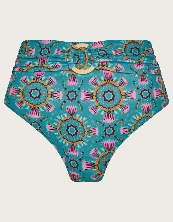 Carla Print Bikini Bottoms, Teal (TEAL), large