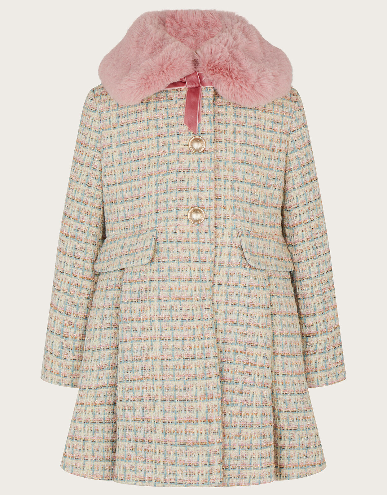 Monsoon mila tweed best sale coat
