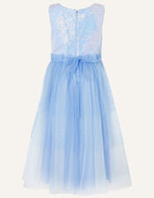 Elise Sequin Tulle Maxi Dress , Blue (BLUE), large