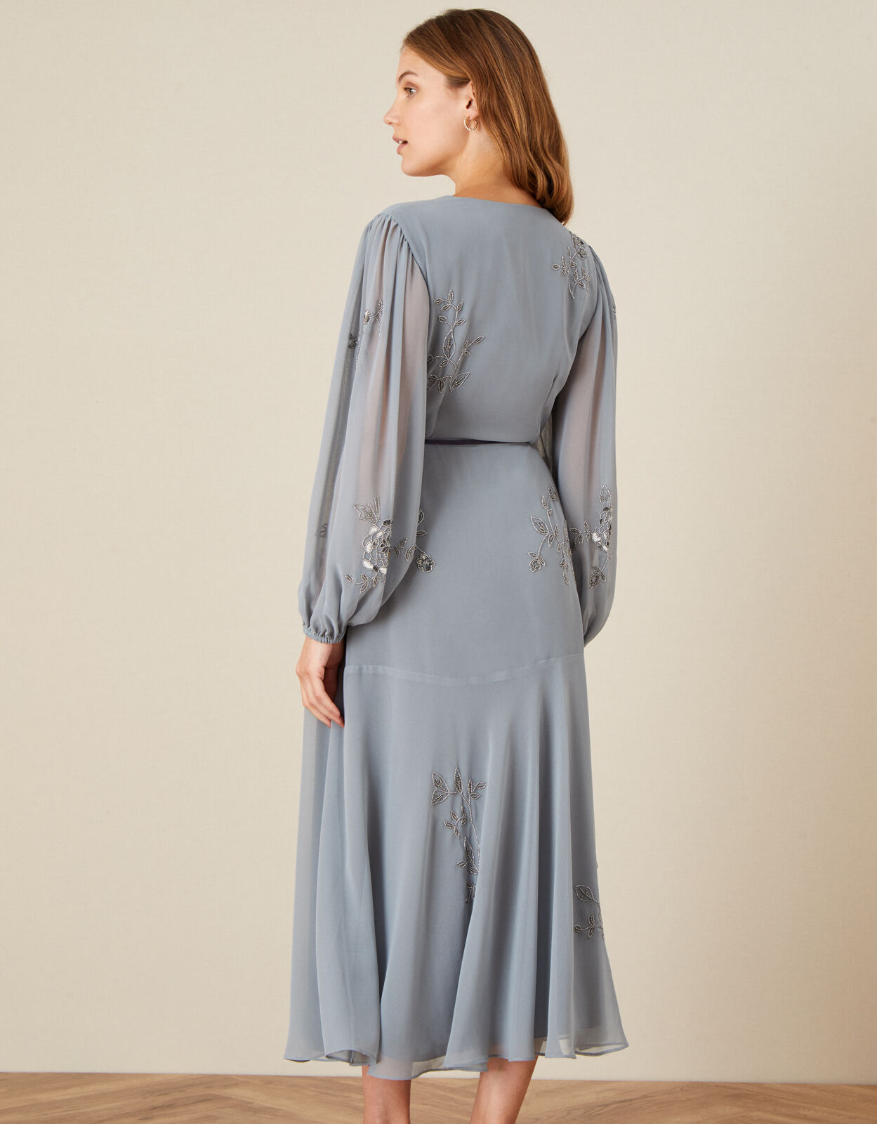 Gracie embroidered midi best sale dress