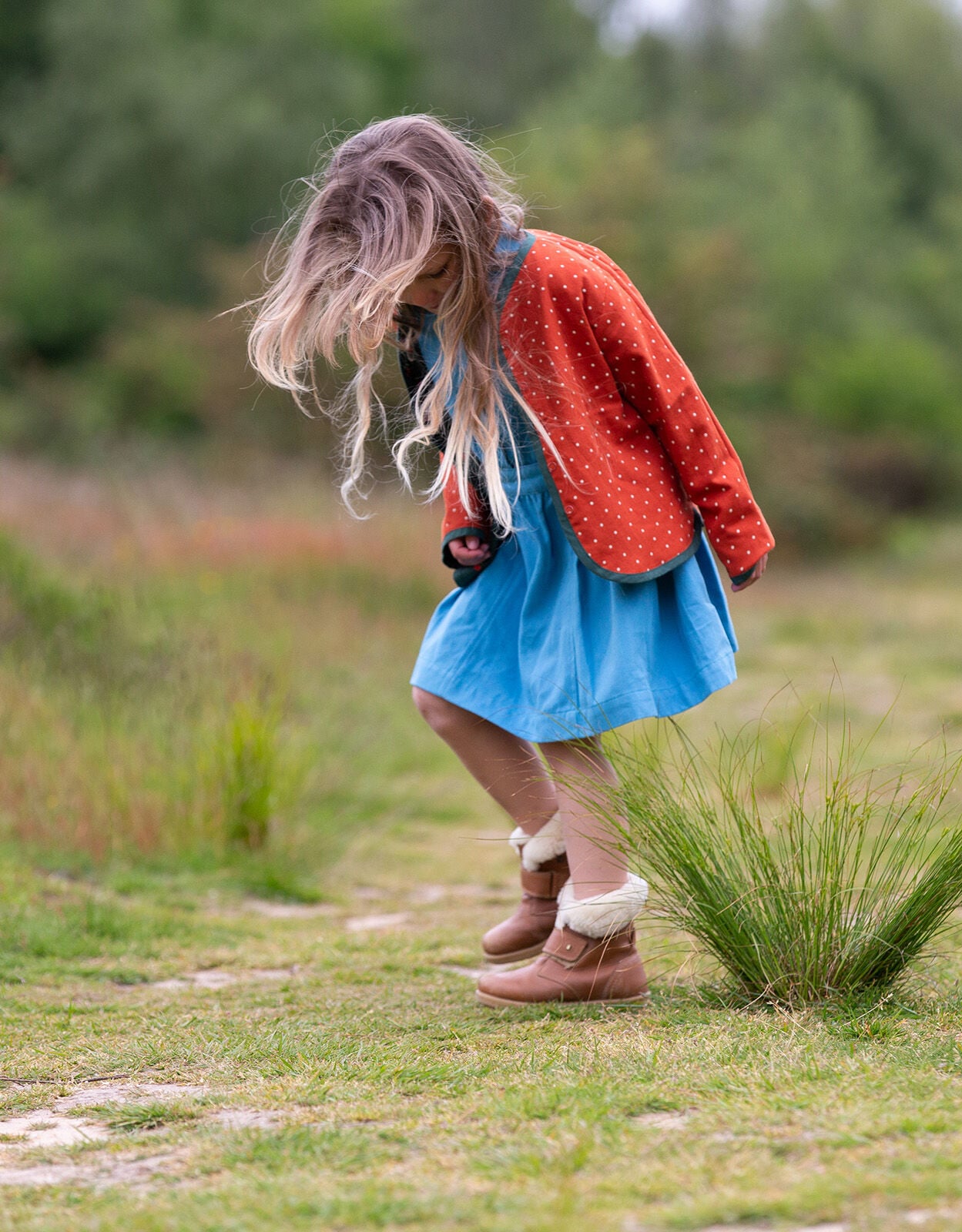 Little Green Radicals Pinafore Dress Blue
