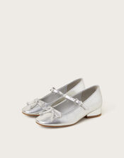 Metallic Ballet Pump Heels, Silver (SILVER), large