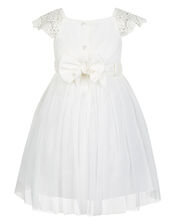 Baby Estella Crochet Bodice Occasion Dress, Ivory (IVORY), large