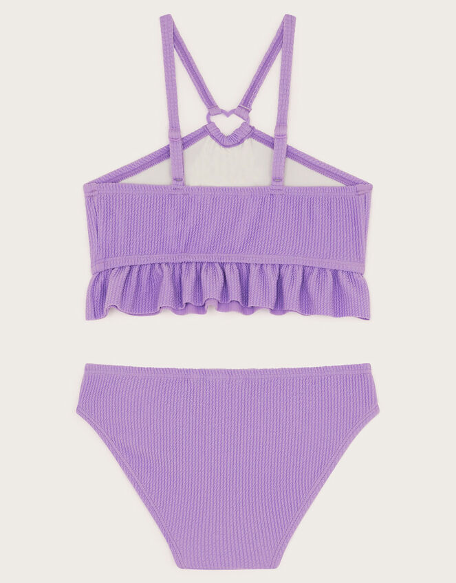 Frilly Seersucker Bikini Set, Purple (LILAC), large