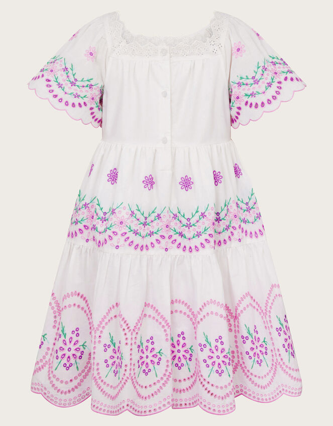 Floral Broderie Dress, Purple (LILAC), large