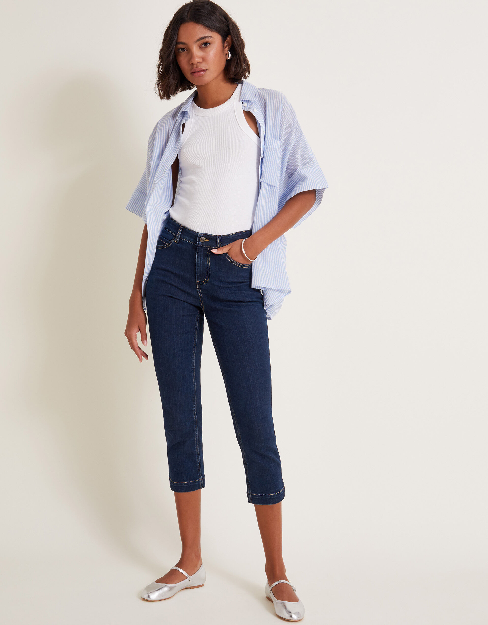 Monsoon white jeans clearance