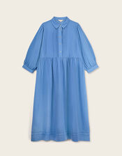East Liza Linen Shirt Dress Blue, Blue (BLUE), large