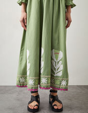 East Valeria Appliqu&eacute; Midi Dress, Green (GREEN), large