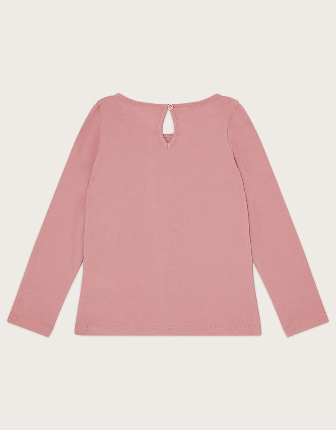 Multi Ruffle Layer Long Sleeve Top, Pink (PINK), large