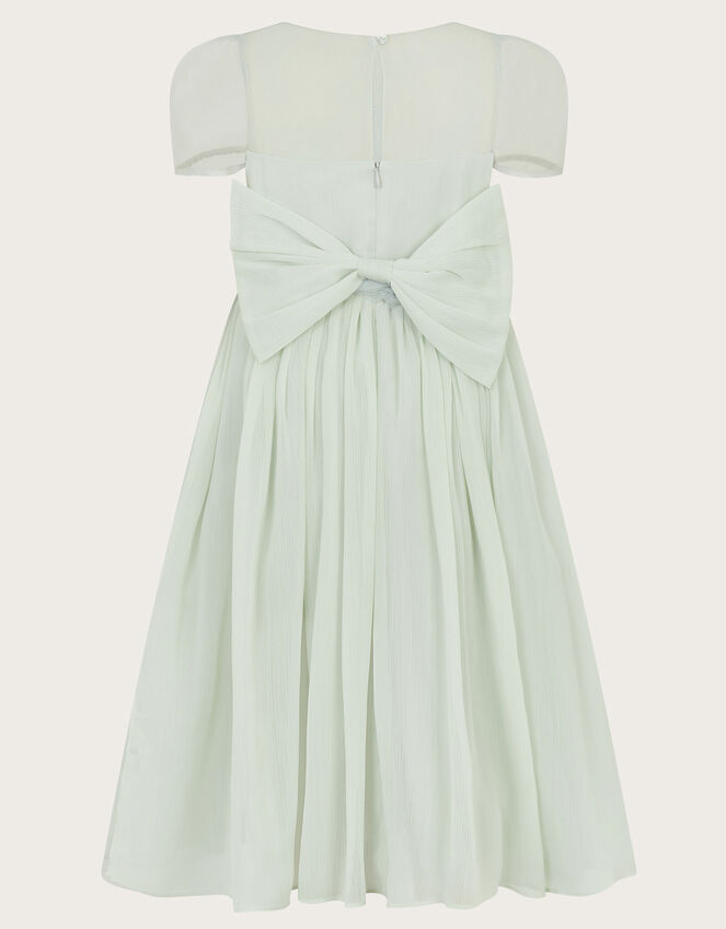 Claire Crinkle Chiffon Dress, Green (SAGE), large