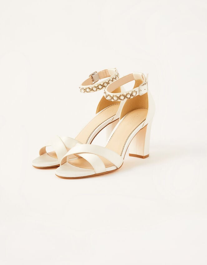 Farah Embellished Bridal Sandals, Ivory (IVORY), large