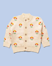 Little Green Radicals Floral Cardigan, Cream (CREAM), large