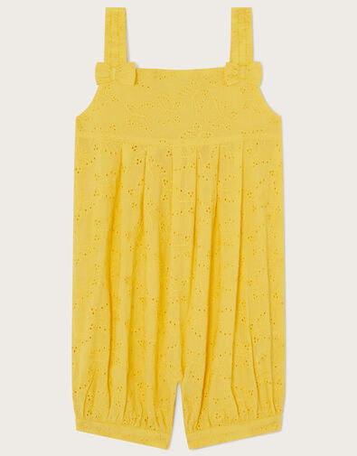 Baby Butterfly Broderie Romper, Yellow (YELLOW), large