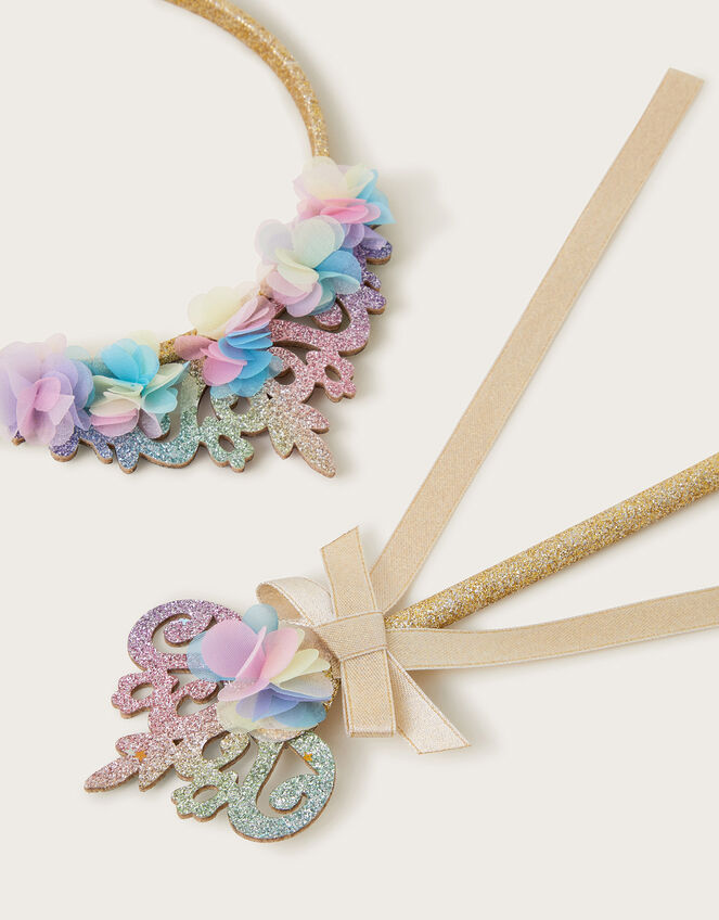 Rainbow Tiara and Wand Set, , large