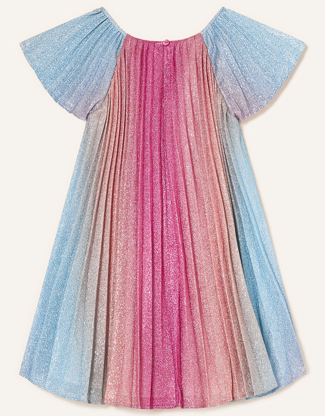 Rainbow Shimmer Pleated Dress Multi