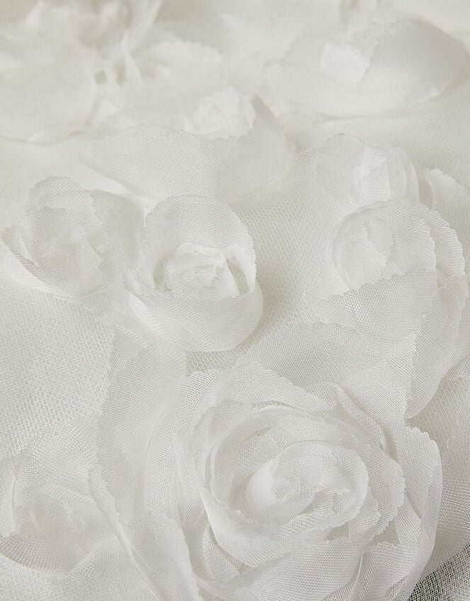 Eloise Appliqué Rose Dress, Ivory (IVORY), large